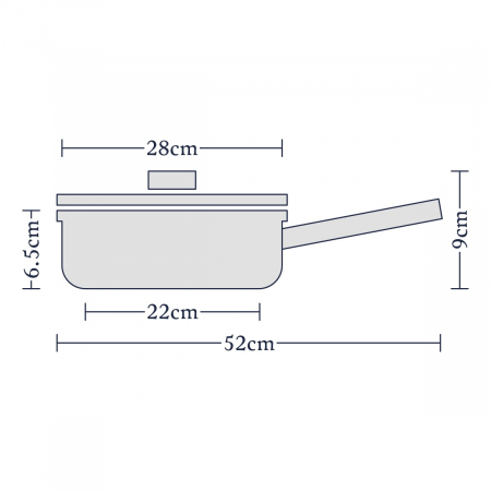 Tigaie soute Stellar-Hard Anodized, aluminiu, 52x28x9 cm, negru/argintiu [5]