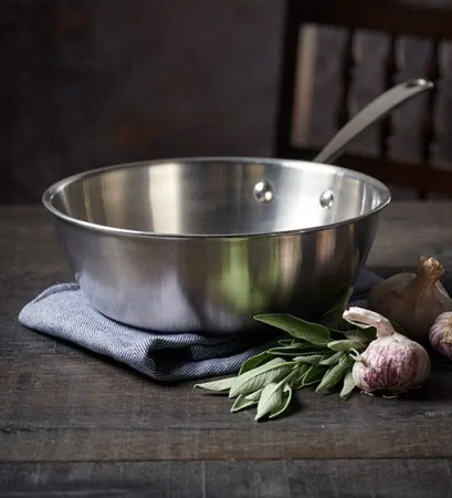 Stellar Eclipse deep frying pan, stainless steel/aluminum, 24 cm, silver [2]