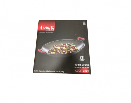 Tigaie turceasca wok OMS-Granite, 40x5.5 cm, aluminiu/granit, maro [3]