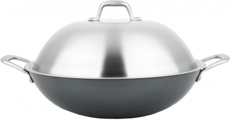 Cookware - Carl Schmidt Sohn-Altena wok pan, cast iron, 36x10 cm, silver