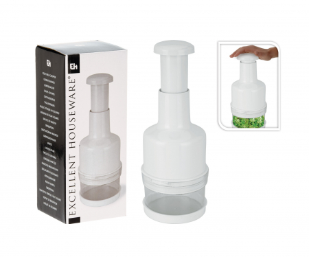 Tocator alimente manual Excellent Houseware, polipropilena/otel inoxidabil, 8x21 cm, alb [2]