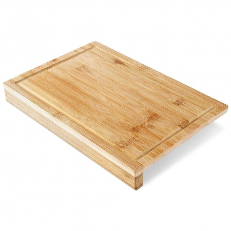 Tocatoare de bucatarie - Tocator cu margine Excellent Houseware, bambus, 35x24x1.2 cm, maro