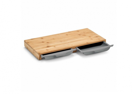 Tocator cu tavi detasabile Zeller, bambus, 50x28.5x4.5 cm, maro/gri [2]