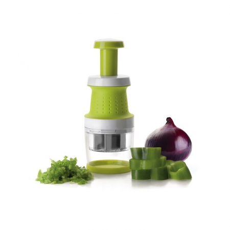 Tocator legume Ibili-Kitchen Aids, otel inoxidabil/plastic/silicon, 8.7x23 cm, alb/verde [3]