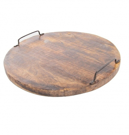 Koopman round chopper, mango, 39x5 cm, brown [2]