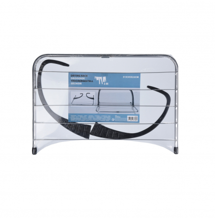 Uscator pentru haine Excellent Houseware, metal, 51x35x22 cm, argintiu/negru [1]