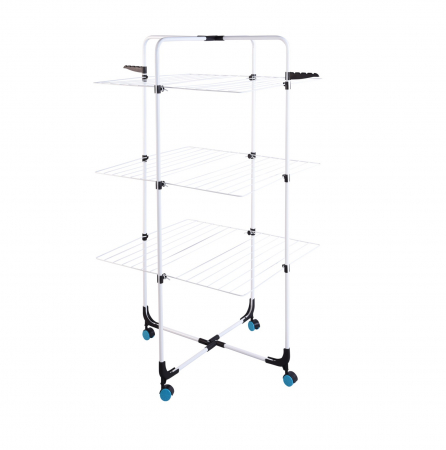 Uscatoare Haine - Uscator vertical pentru haine Excellent Houseware, metal, 69x69x132.5 cm, alb