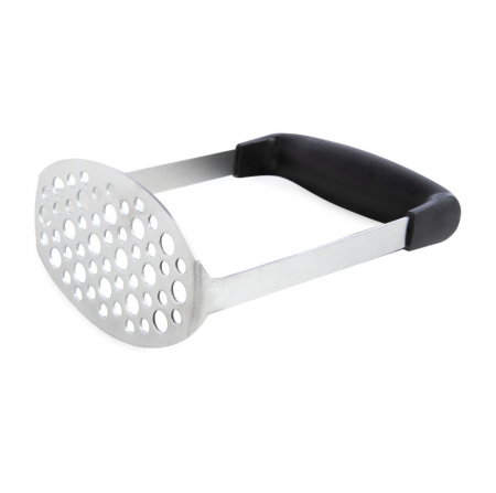 Prese, tocatoare si feliatoare alimente - Zdrobitor cartofi Judge Kitchen, otel inoxidabil, 18 cm, argintiu/negru
