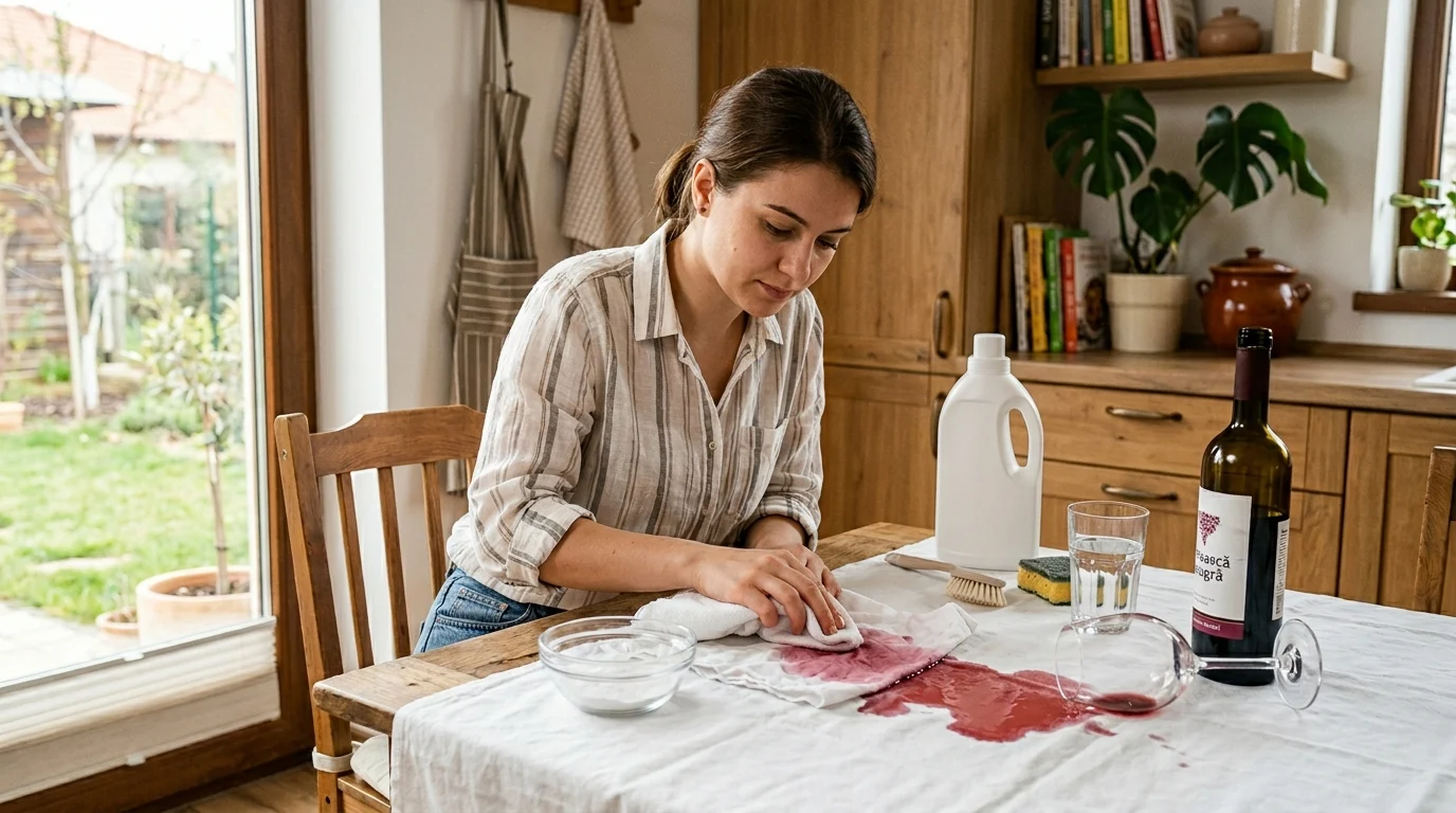 Cum scoți petele de vin – ghid complet pentru haine și textile