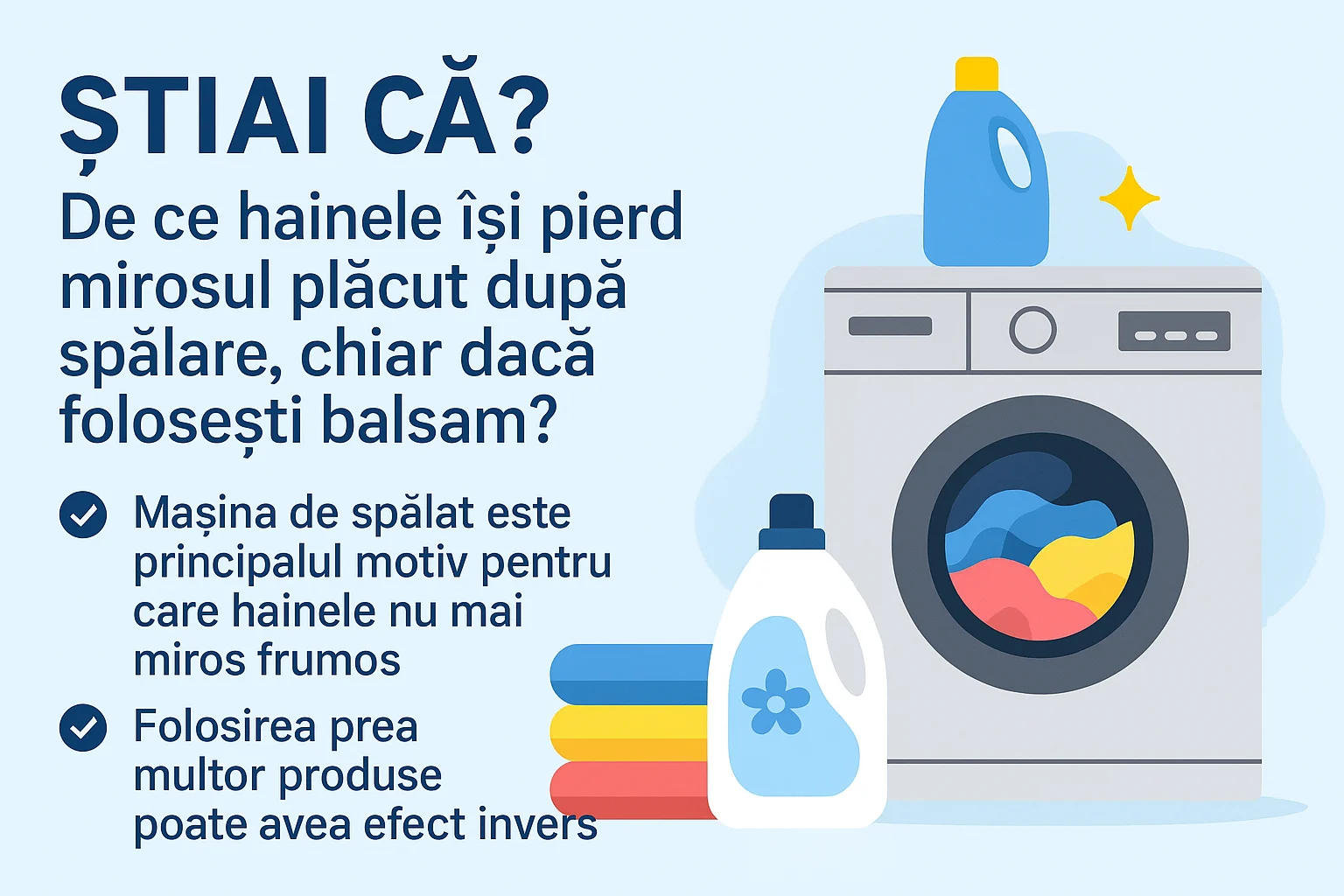 Știai că? De ce hainele își pierd mirosul plăcut după spălare, chiar dacă folosești balsam?