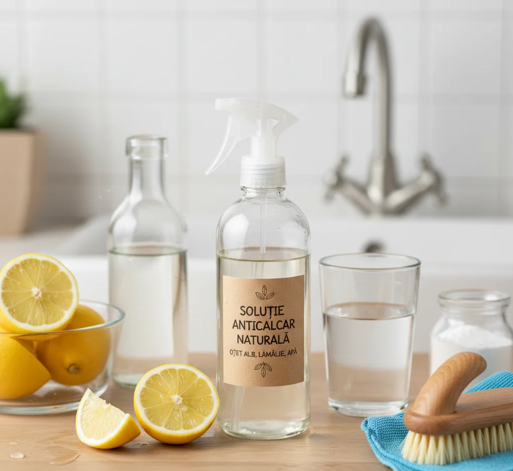 Cum să îți faci soluție anticalcar acasă – ghid simplu pentru baie și bucătărie