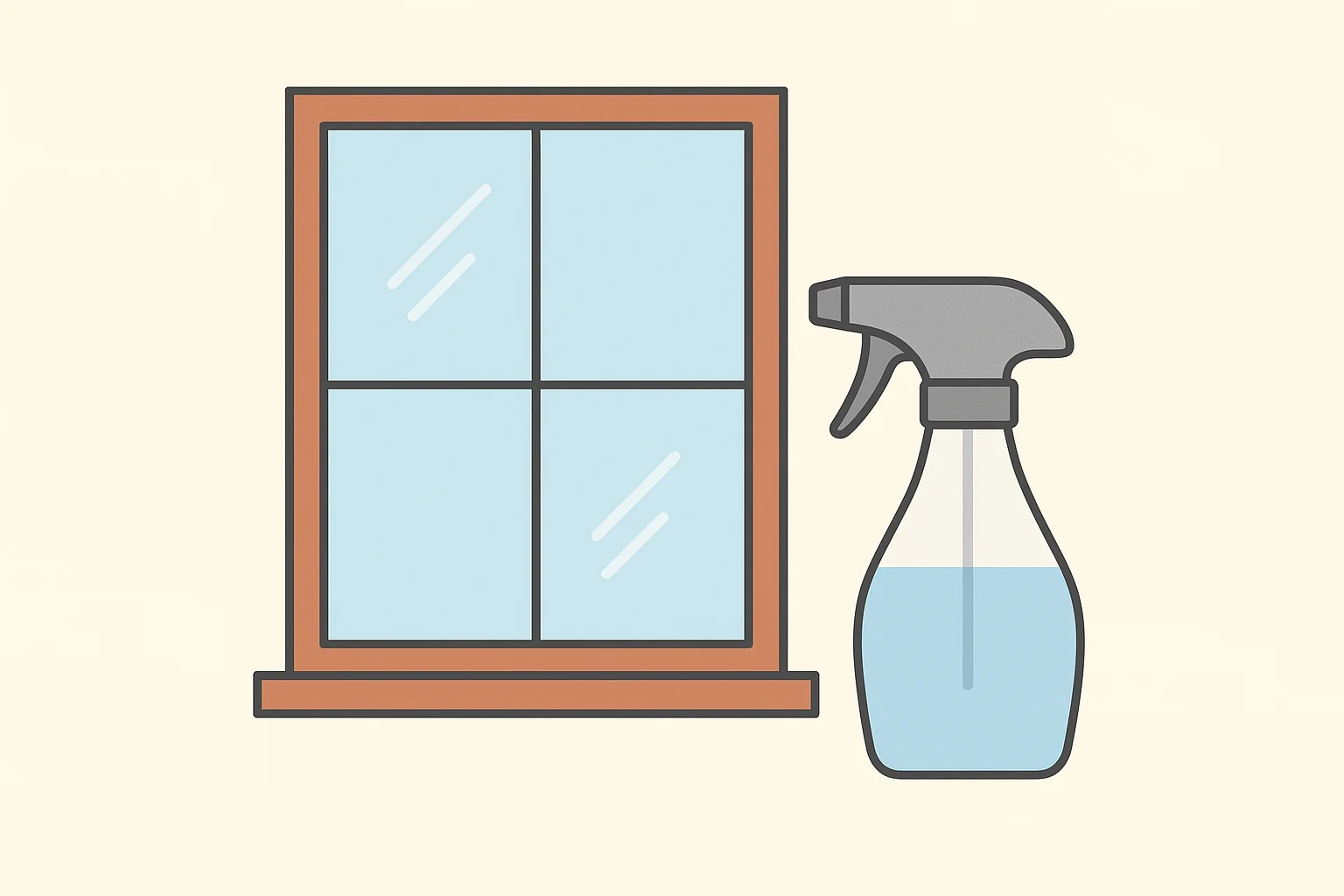 Soluție naturală pentru curățarea geamurilor