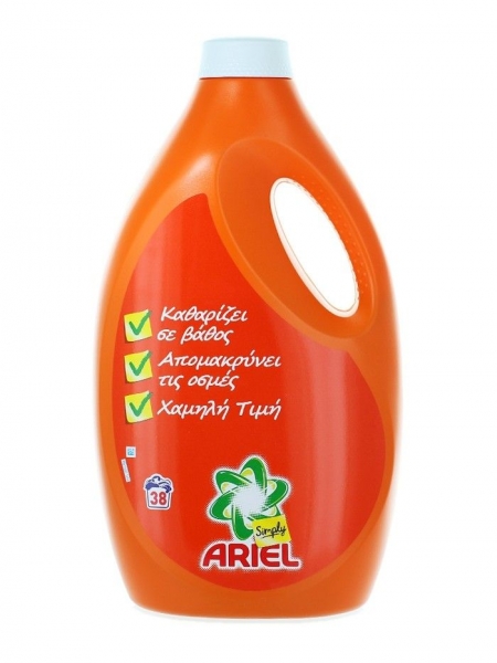 Ariel Detergent lichid, 2.47 L, 38 spalari, Simply [1]