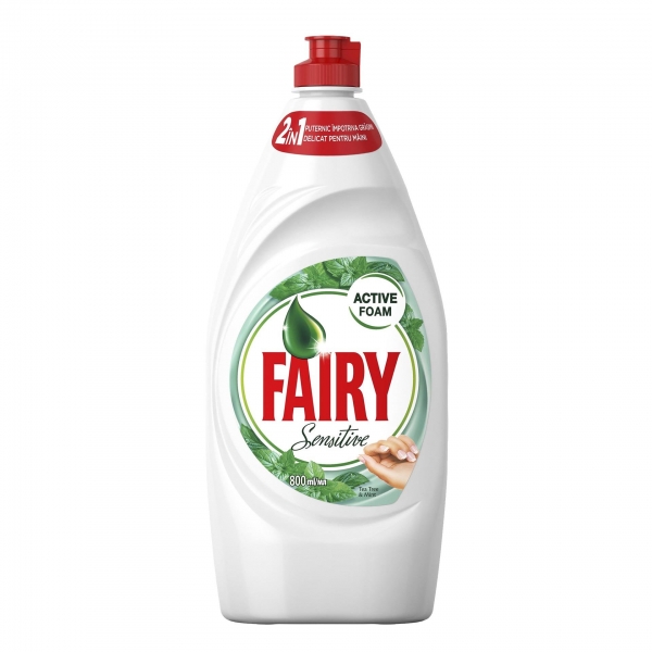 Fairy Detergent pentru vase, 800 ml, Sensitive Tea Tree and Mint [1]