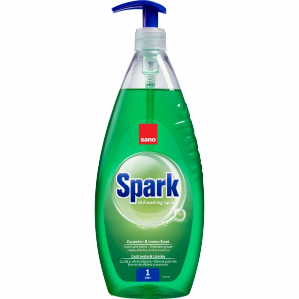 Sano Detergent pentru vase, 1 L, Spark Castravete [1]