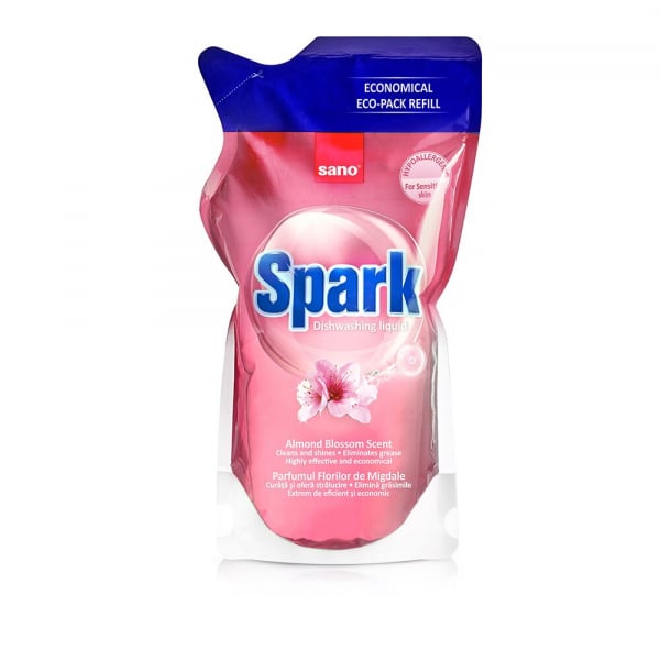 Sano Spark Detergent pentru vase, Rezerva, 500 ml, Migdale [1]