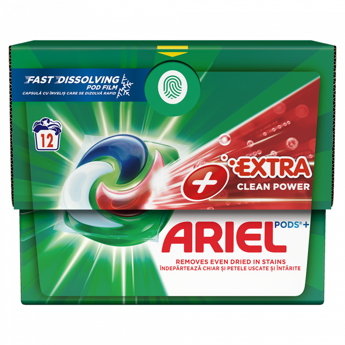 Ariel Detergent Capsule All in 1 PODS+, 12 buc, Extra Clean Power [2]