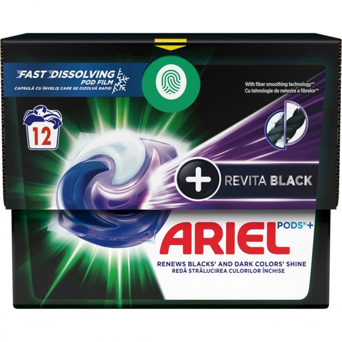 Ariel Detergent Capsule All in 1 PODS+, 12 buc, Revita Black [2]