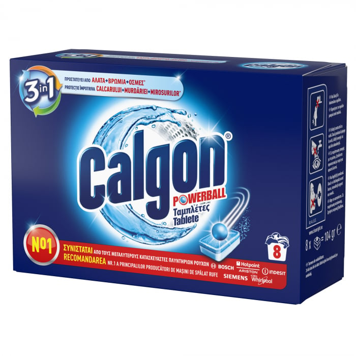 Calgon Tablete anticalcar, 8 buc, 3in1 Powerball [1]