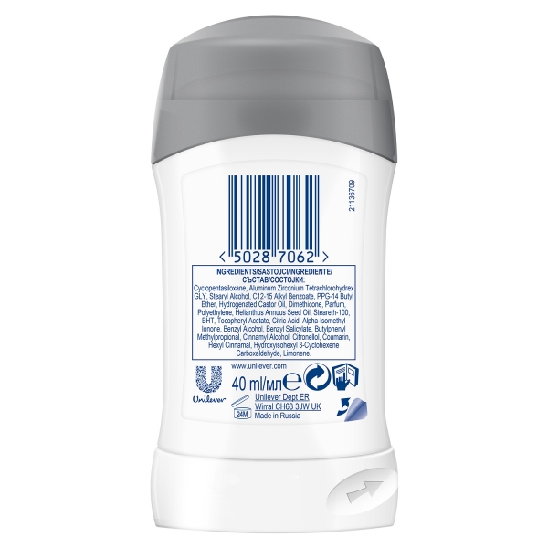 Dove Deodorant stick, Femei, 40 ml, Invisible Dry [2]