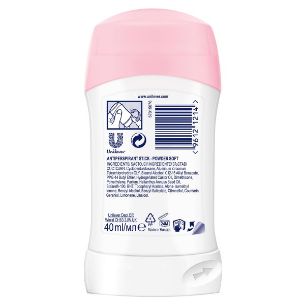 Dove Deodorant stick, Femei, 40 ml, Powder Soft [2]