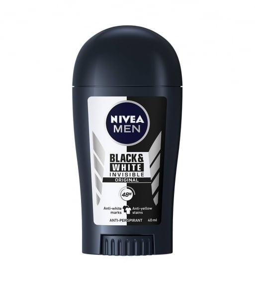 Nivea Deodorant stick, Barbati, 40 ml, Invisible Black and White Original [1]