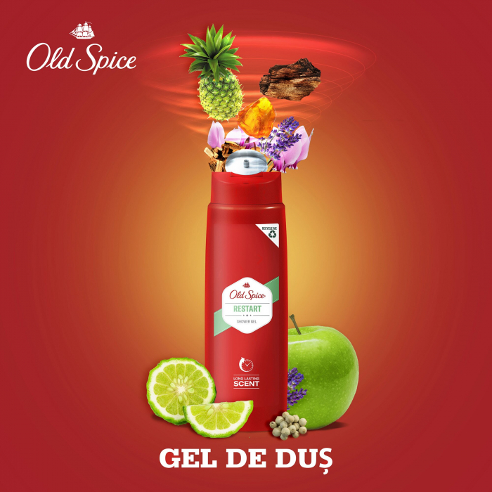 Old Spice Gel de dus, Barbati, 400 ml, Restart [4]
