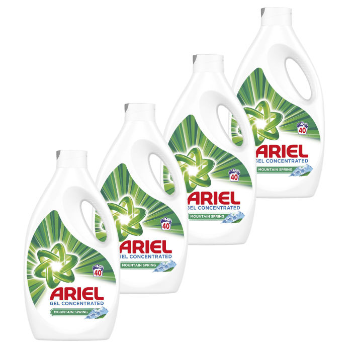 Pachet promo 4 x Ariel Detergent lichid, 2.2L, 40 spalari, Mountain Spring [1]