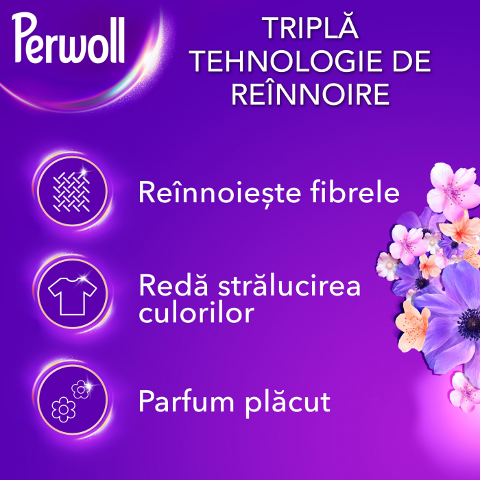 Perwoll Detergent lichid, 1L, 20 spalari, Renew Blossom [3]