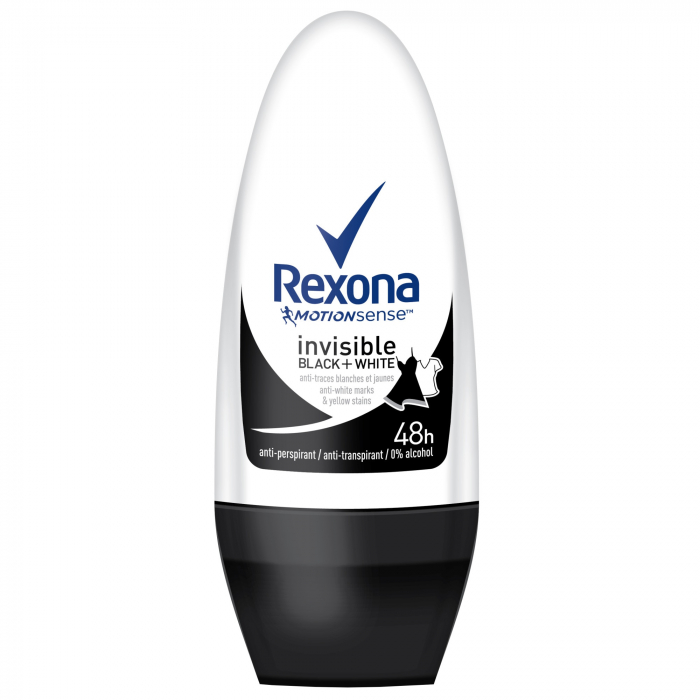 Rexona Deodorant Roll-on, Femei, 50 ml, Invisible Black & White [1]