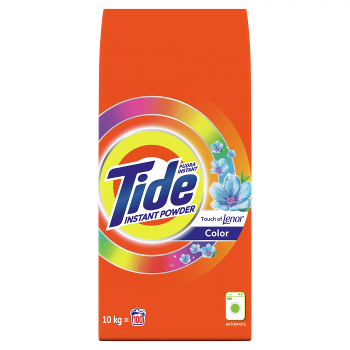 Tide Detergent automat, 10 kg, 100 spalari, Color Touch of Lenor [1]