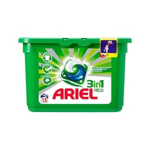 Ariel Detergent Capsule 3in1 PODS, 15 buc, Mountain Spring [0]
