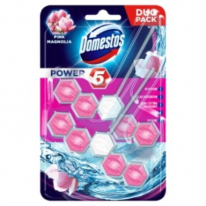 Baie și toaletă - Domestos Odorizant WC cu bile, 2 x 55 g, Power 5 Pink Magnolia
