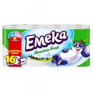 Hârtie igienică - Emeka Mountain Fresh Hartie igienica, 3 straturi, 16 role