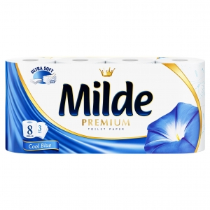 Hârtie igienică - Milde Cool Blue Hartie igienica, 3 straturi, 8 role
