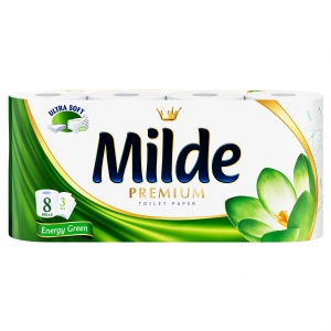 Hârtie igienică - Milde Energy Green Hartie igienica, 3 straturi, 8 role