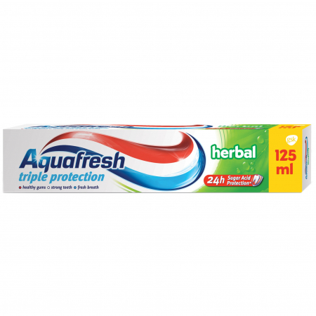 Igienă orală - Aquafresh Pasta de dinti, Herbal, 125 ml