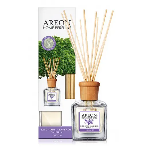 Odorizanți - Areon Odorizant de camera, cu betisoare, 150 ml, Patchouli Lavender Vanilla