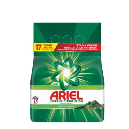 Detergenți rufe - Ariel Detergent automat, 1.105 kg, 17 spalari, Mountain Spring