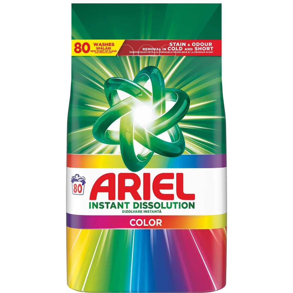 Detergent rufe pudră - Ariel Detergent automat, 5.2 kg, 80 spalari, Color