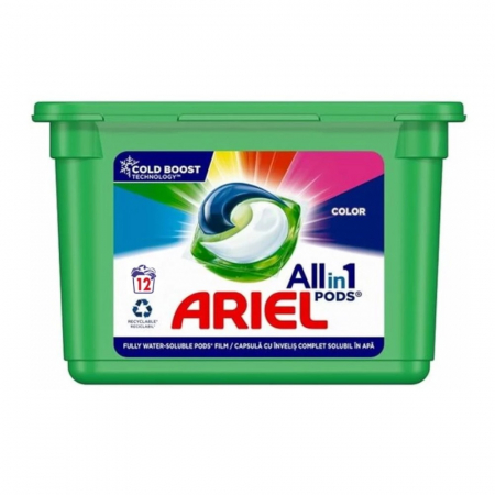 Detergent rufe capsule - Ariel Detergent Capsule All in 1 PODS, 12 buc, Color
