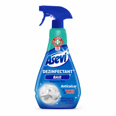 Curățare baie - Asevi Dezinfectant anticalcar, bactericid, fungicid pentru baie, cu pompa, 750 ml, Gerpostar Plus