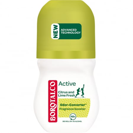 Roll-on - Borotalco Deodorant Roll-on, Unisex, 50 ml, Active Citrus and Lime Fresh