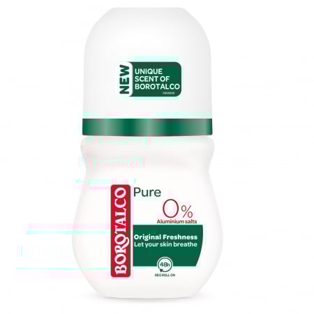 Roll-on - Borotalco Deodorant Roll-on, Unisex, 50 ml, Pure Original 0 Aluminium Salts