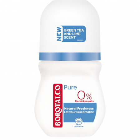Roll-on - Borotalco Deodorant Roll-on, Unisex, 50 ml, Pure Natural Freshness 0 Aluminium Salts