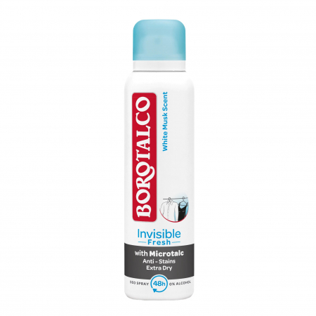 Spray - Borotalco Deodorant spray, Unisex, 150 ml, Invisible Fresh