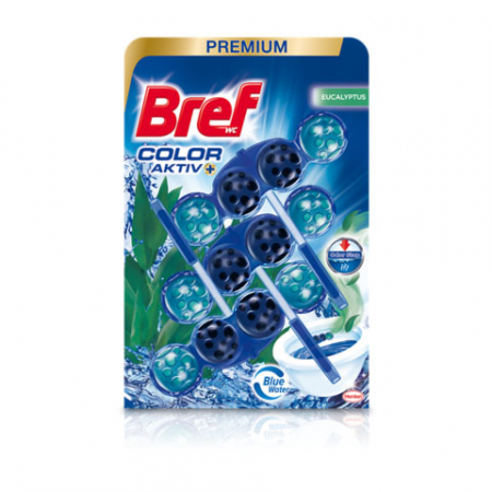 Odorizanți WC - Bref Odorizant WC, 3 x 50 g, Premium Color Aktiv Eucalyptus
