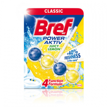 Baie și toaletă - Bref Odorizant WC, 50 g, Power Aktiv Juicy Lemon