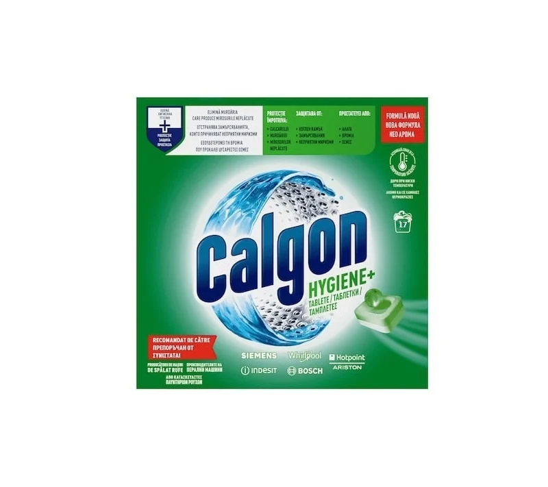 Detergenți rufe - Calgon Tablete anticalcar, 17 buc, Hygiene+