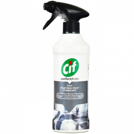 Detergenți diverse suprafețe - Cif Solutie pentru inox, cu pompa, 435 ml, Perfect Finish